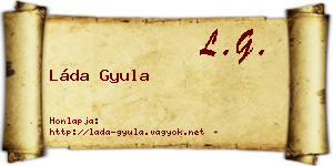 Láda Gyula névjegykártya