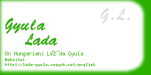 gyula lada business card